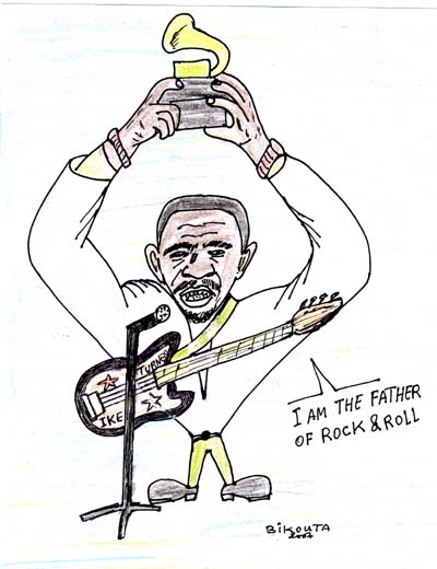 Ike Turner, the father of Rock and Roll (dessin de Bikouta Nkaoulou)