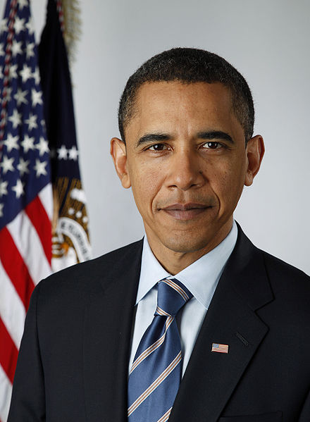 Official presidential portrait of Barack Hussein Obama II, taken shortly before he assumed office