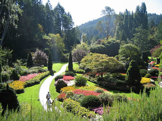 The Sunken Garden of Butchart Gardens, Victoria, British Columbia, Canada, Vancouver Island