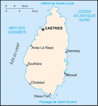 Location Saint Lucia / Sainte_Lucie_carte