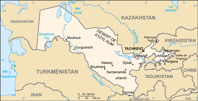 Map of Ouzbekistan_carte