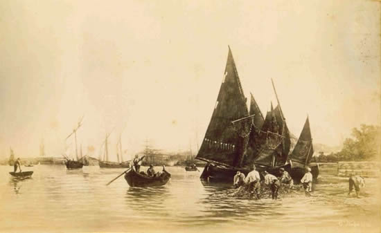 Pêcheurs. Photo de Carlo Naya (1822-1881) - Venice. Fishermen