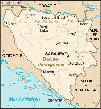 Location BHG - Carte de Bosnie Herzegovine
