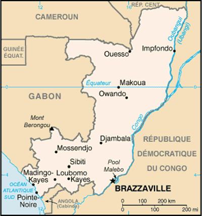Location Congo Brazzaville