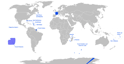 Carte de la France-Outre-mer