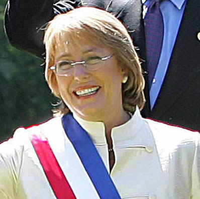 Verónica Michelle Bachelet Jeria, President of Chile, Présidente de la République du Chili