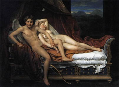 Cupidon en Psyché, Jacques Louis David (1817)