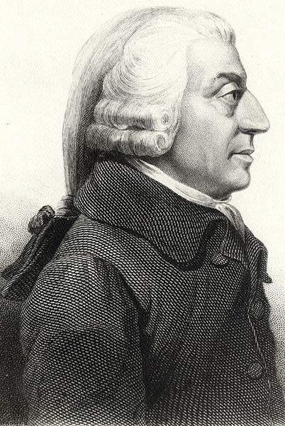 Adam Smith (5 juni 1723 - 17 juli 1790) was een Schotse moraalfilosoof en een pionier op het gebied van de politieke economie. (foto 1787).