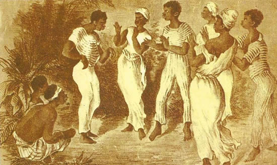 scene of candombe, Montevideo, 1870 (Archivo General de la Nación).