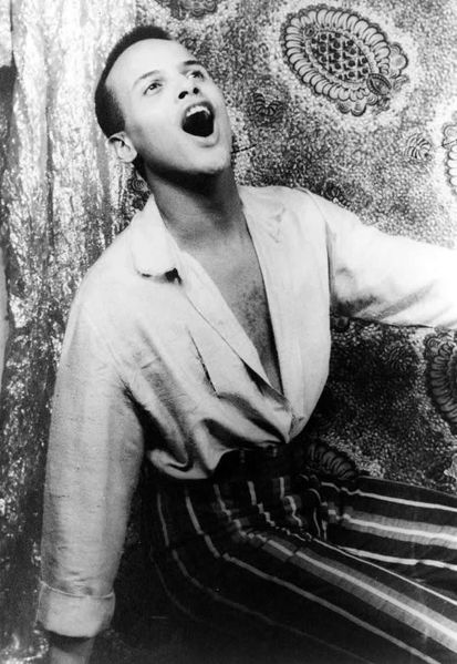 Portrait of Harry Belafonte, singing, 1954 Feb. 18