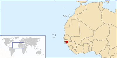 Localisation de la Guinée-Bissau 