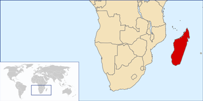 Localisation du Madagascar