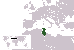 Localisation de la Tunisie