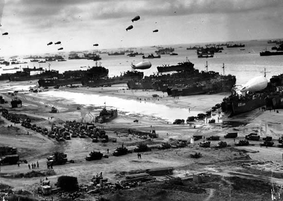 La logistique pendant la deuxième guerre mondiale (invasion en Normandië).