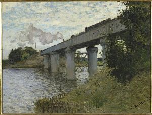 "Le Pont du chemin de fer a Argenteuil", by Claude Monet (1873).
