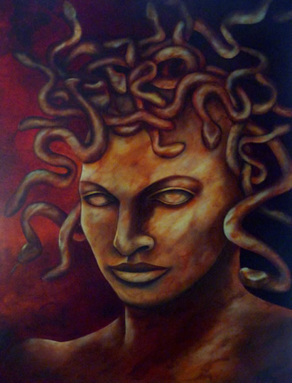 "Medusa", portrait/histoire Petra Smits (Nederland)