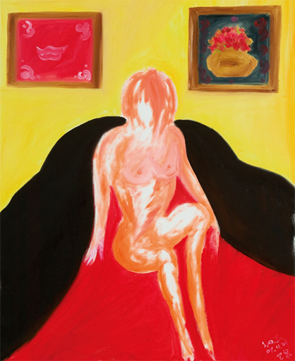 LEE SUN DON - (Taiwan, China), Peinture érotique (Erotic painting), title: Waiting.