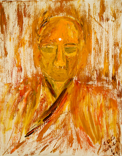LEE SUN DON - (Taiwan, China), Portraits et auto-portraits (Portrait painting), title: My Master-In Meditation.